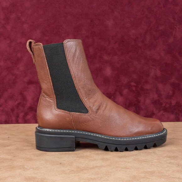 Bernardo Women Dublin Brown Leather Slip-on Chelsea Ankle Boots sz 6 - Picture 4 of 8